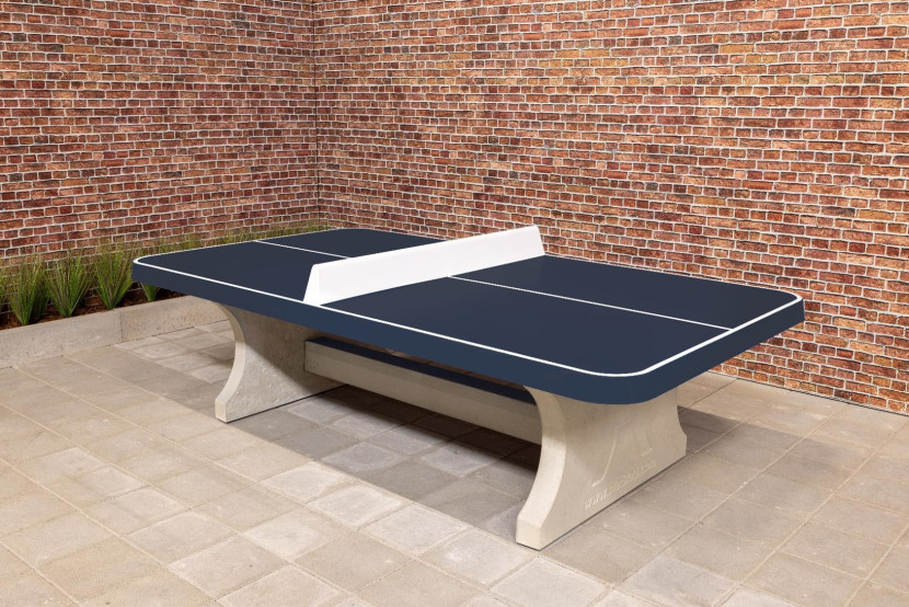 Table de ping-pong anthracite, angles arrondies