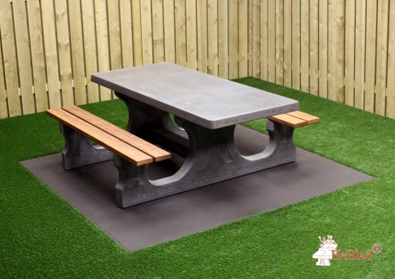 Ensemble pique-nique DeLuxe béton anthracite, accessible aux fauteuils roulants